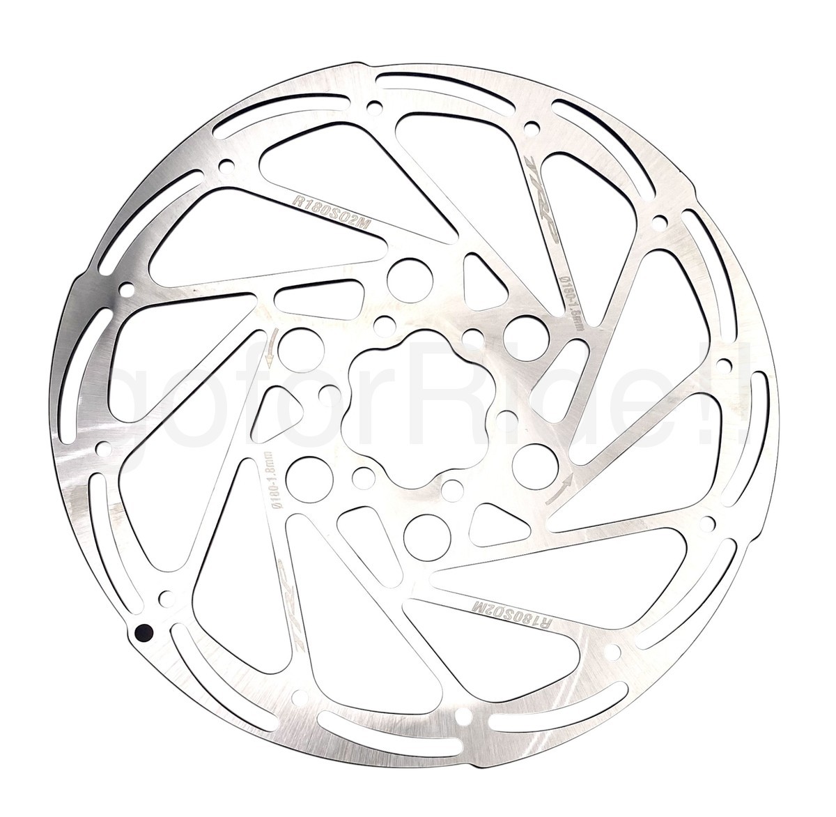 TRP R2 Bike Disc Brake Rotor, 180mm, 6-Bolt, 1.8mm, R180S02M, Silver