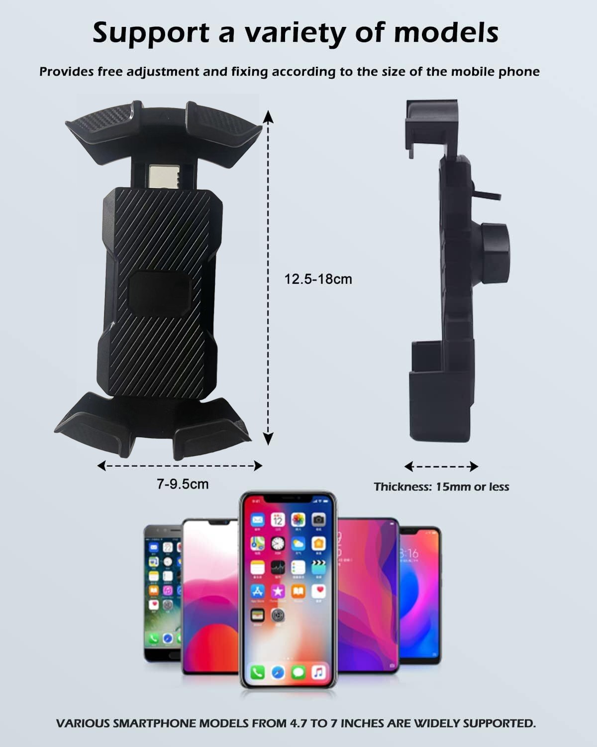 360° Motorcycle Bike Bicycle Phone Holder Handlebar Mount GPS MTB Silicone