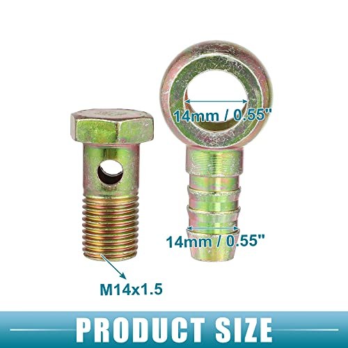 Banjo Bolt M14x1.5 14mm Banjo Hose Barb Bolt Fittings Brake Line Fitting