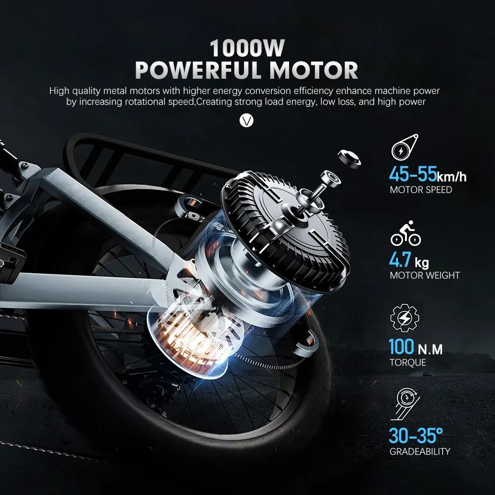 48V 1000W Mountain Electric Bike 20-29in700C Rear Brushless Gear Hub Motor Wheel