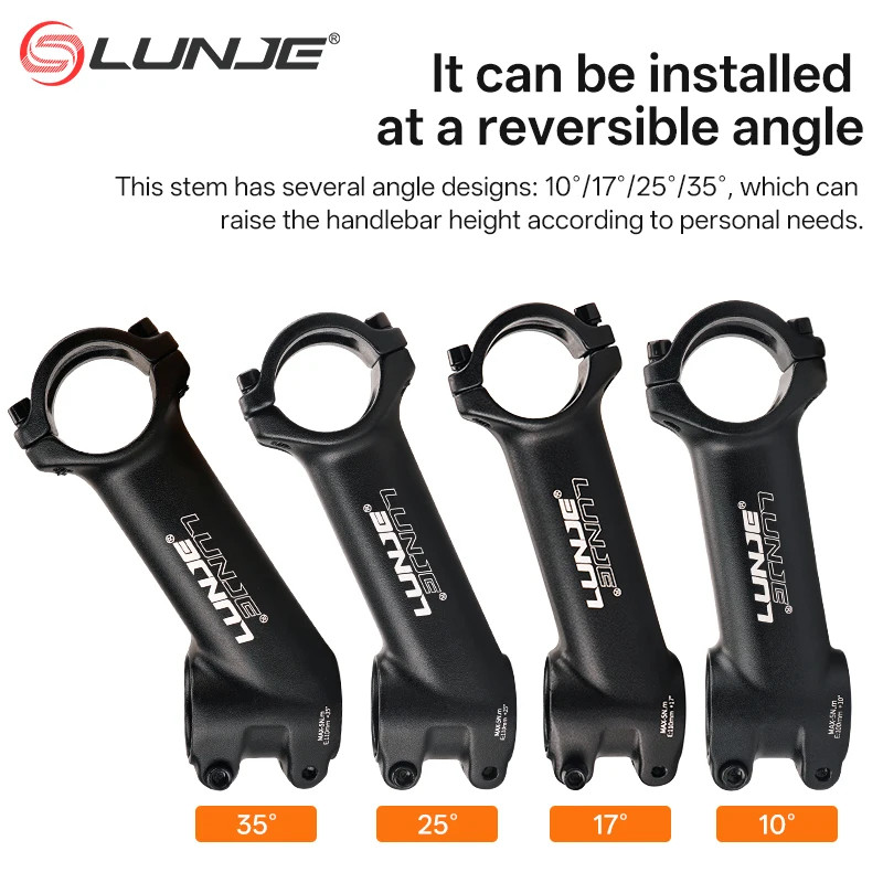 Ultralight Bike Power 60/70/80/90/100/110MM MTB Bike Stem 10/17/25/35 Degrees Mo