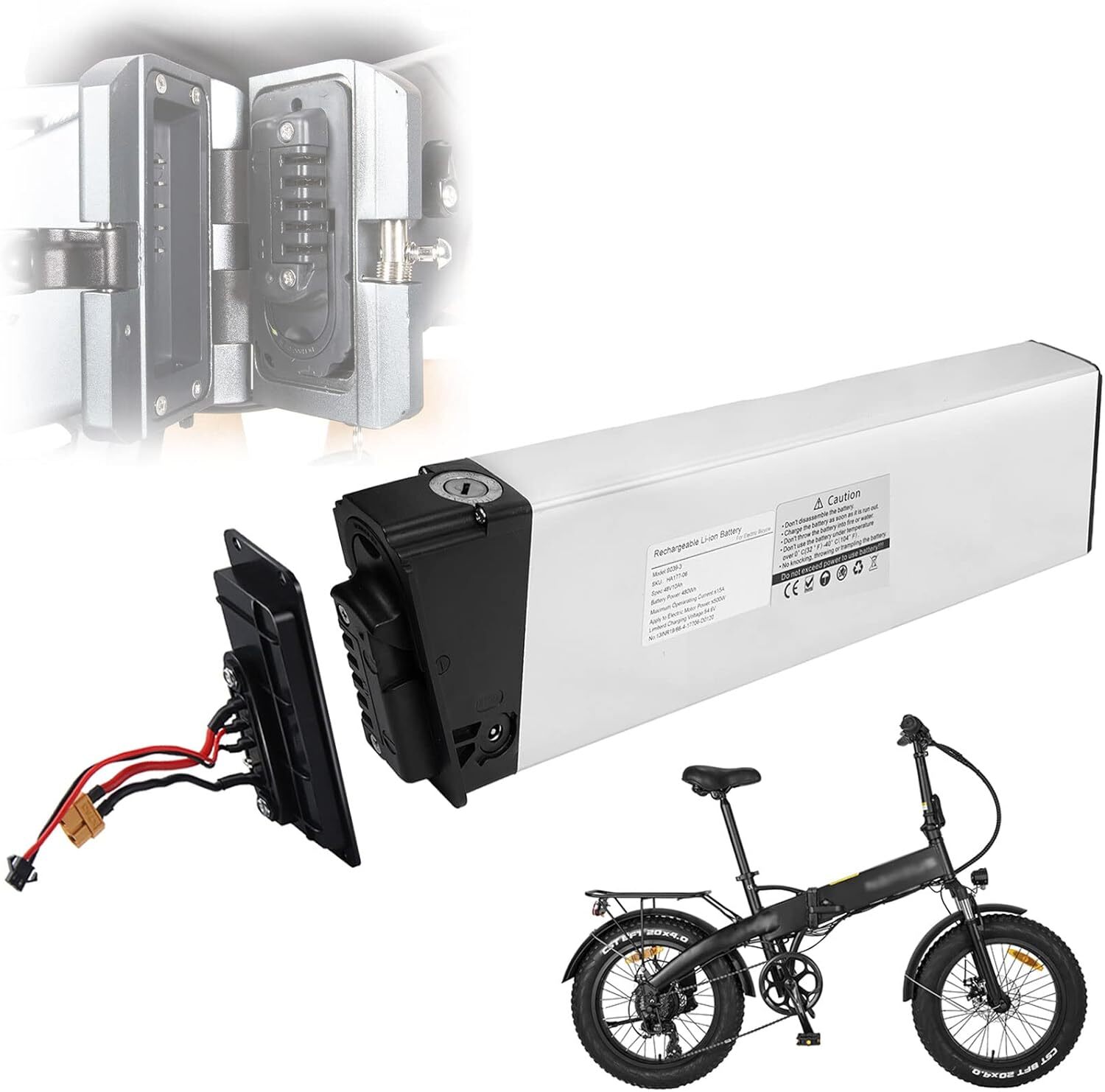 BEZIOR XF200 Ebike Battery 48V 10Ah Electric Bicycle ≤800W Motor Lithium Battery
