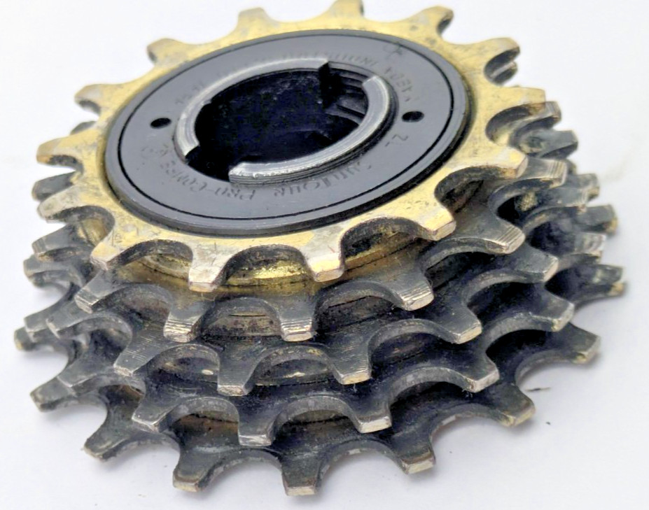SUNTOUR PRO-COMPE GOLD JAPAN 5 speed freewheel 14 T 18 TOOTH ZL CORNCOB RACING