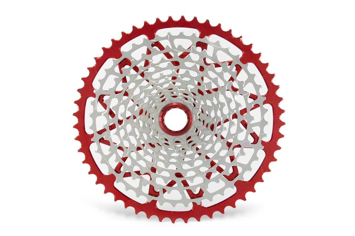 Garbaruk Wide-Range 12-Speed Cassette, Shimano Micro-Spline) 10-52T, RED