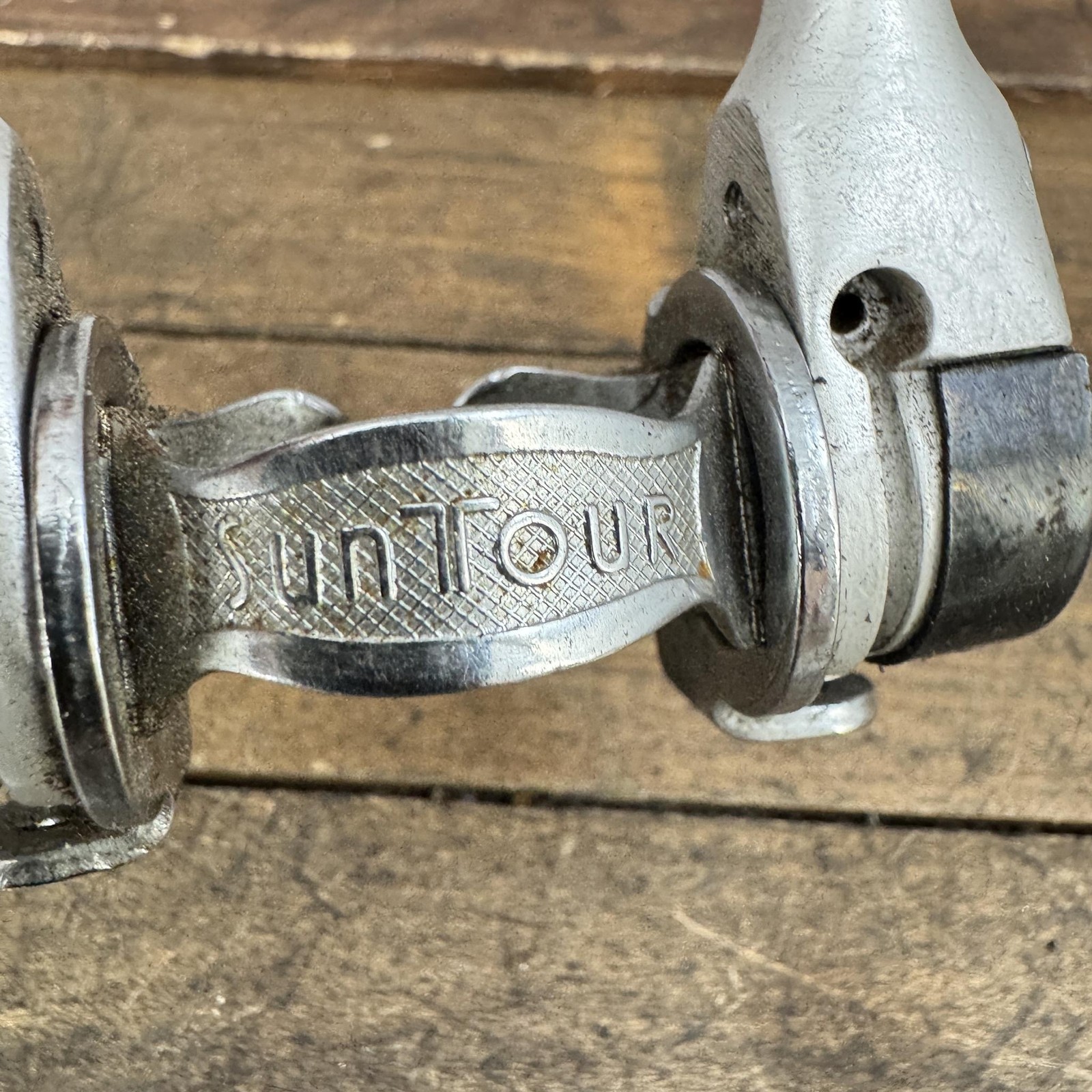 Vintage Suntour Power Shifter Set Down Tube Clamp Ratchet Road FRiction Bike