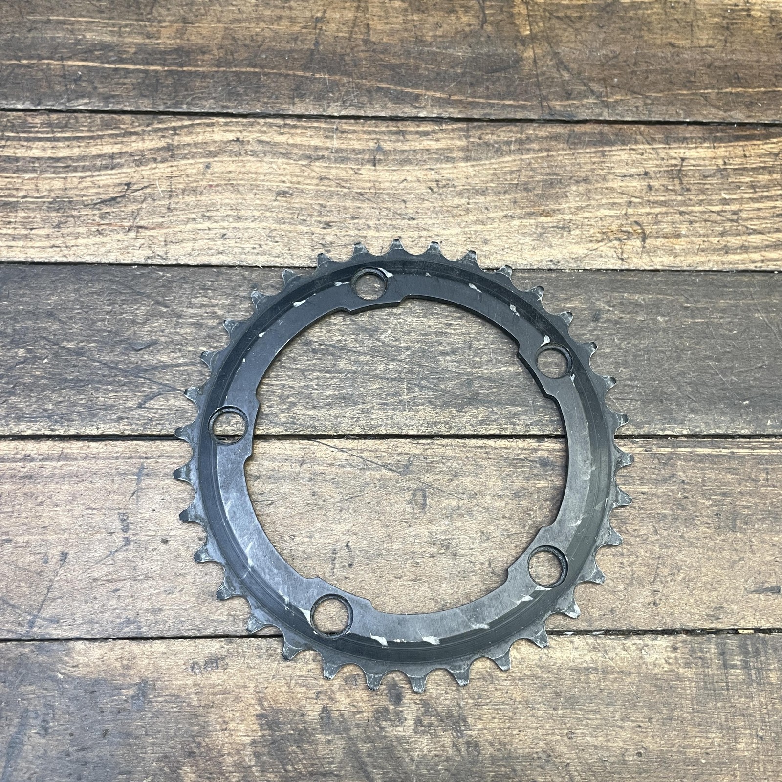 Vintage Engagement Ring 34T Chainring 110 BCD 5-Arm Black Aluminum Bike 34 Tooth