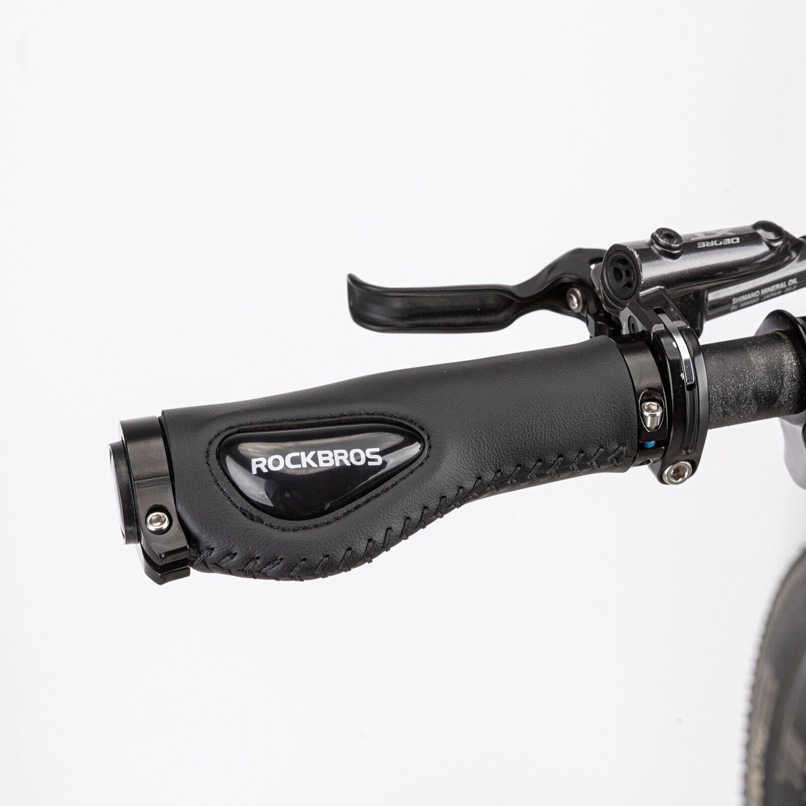 ROCKBROS Cycling Handlebar Grips Bike Double Lock Rubber Grips Anti-skid Soft