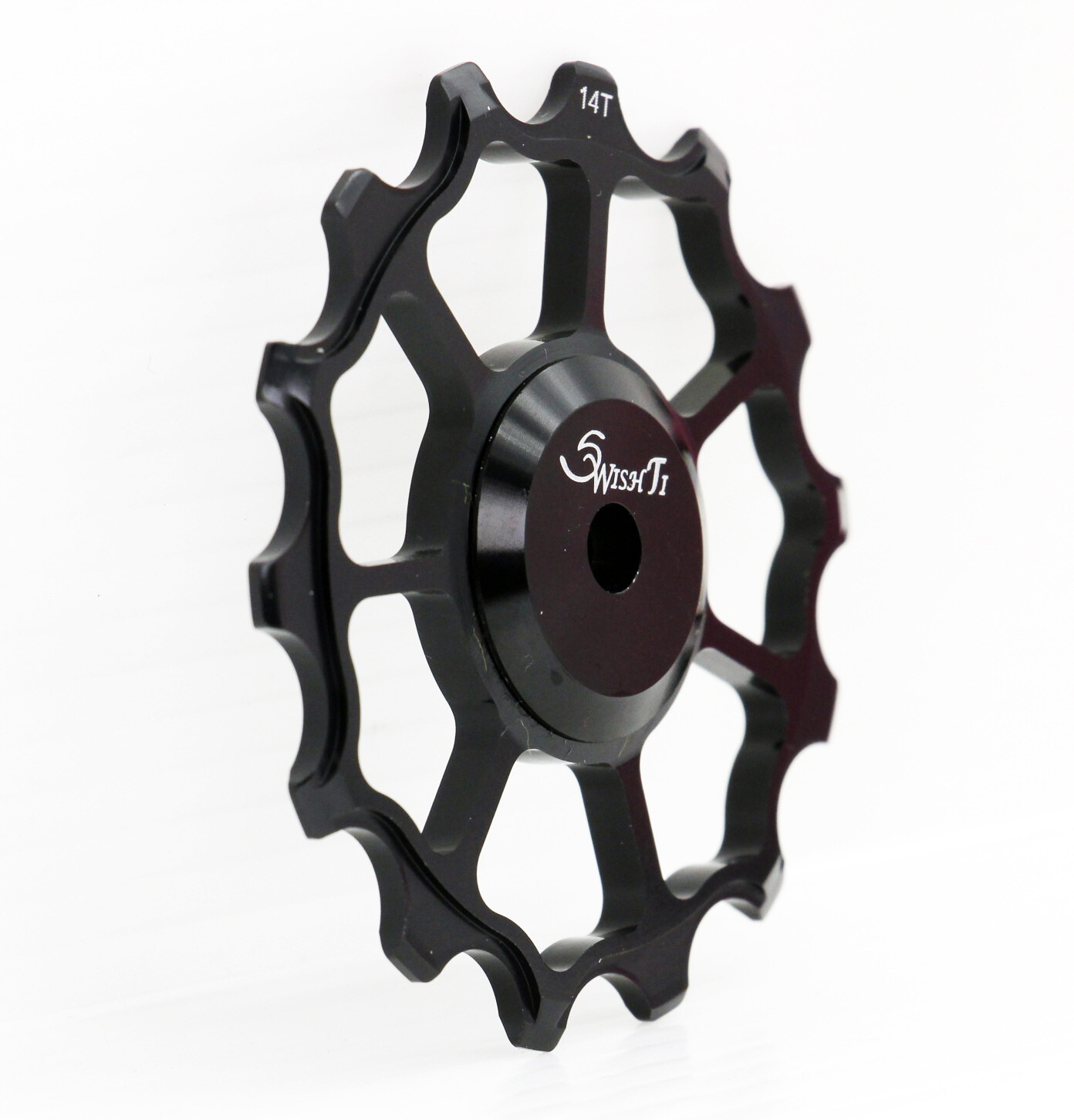 Swishti Narrow-Wide Bike Oversized Fully-CNC Derailleur Pulley 14T Black