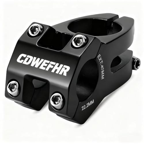 22.2mm Short Bike Stem 40mm Length Aluminum Alloy Handlebar Stem for MTB Black