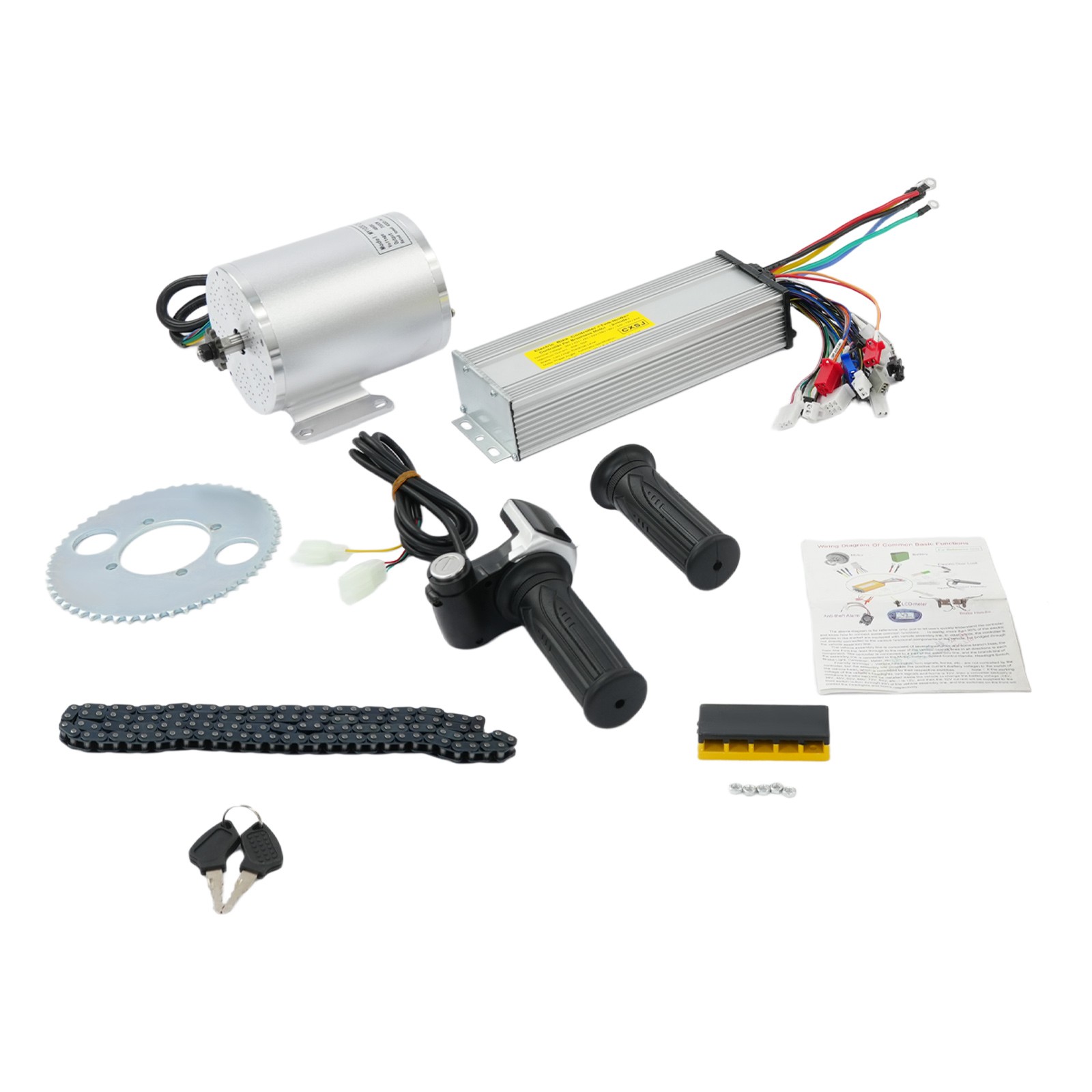 2000W Electric Brushless Toothed DC Motor Kit 4300rpm E-Bike Conversion Kit