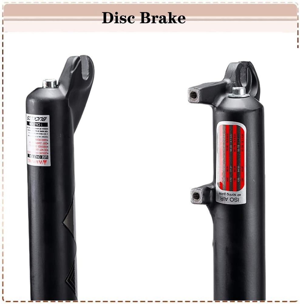 26 x 4.0 inch Fat Bike Tire Air Suspension Fork 120mm Travel, Spacing H
