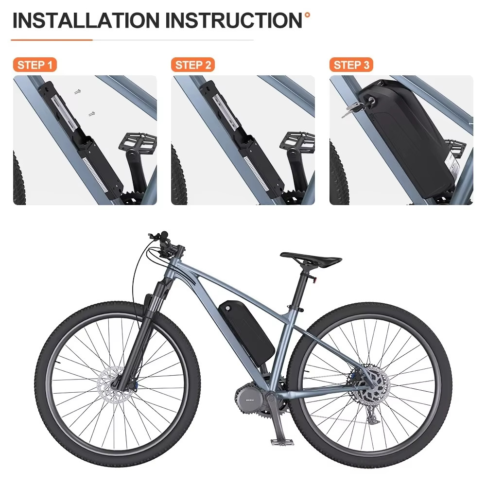 Hailong 5PIN 48V Lithium Ebike Battery 18Ah Electric Bike Battery 200W-1000W 30A