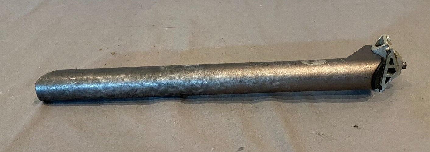 Vintage Icon Graphite Series 31.6mm x 350mm Aluminum Seatpost Fast Shipping