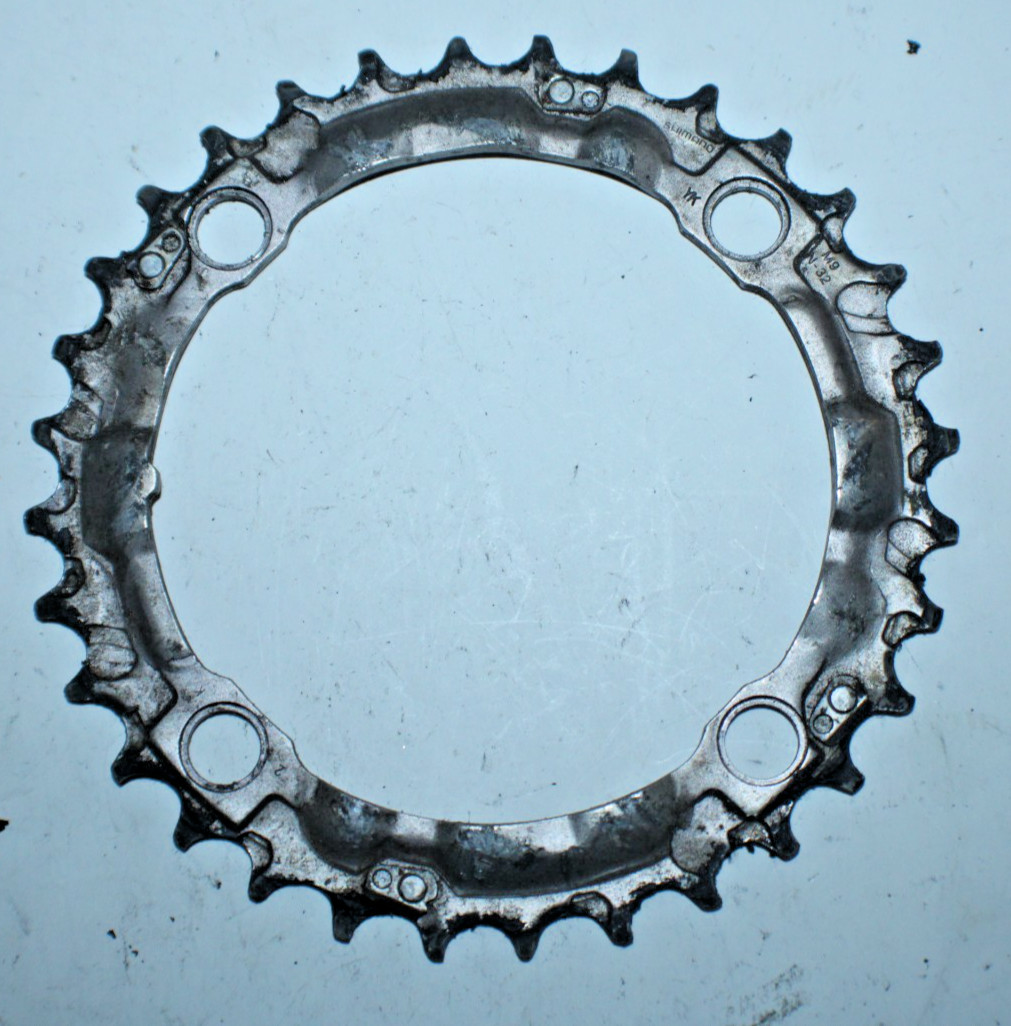 Shimano M-9N32 MTB Bike Chain Ring 4-Bolt 32Tooth 32T 104BCD Silver Gravel Road