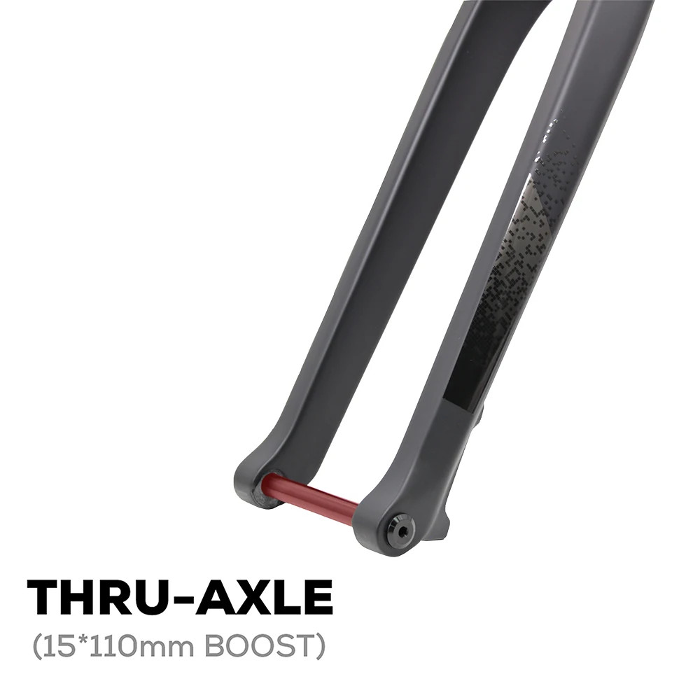 26 27.5 29ER Full Carbon Fiber MTB Rigid Fork 15*110mm Boost Disc Brake