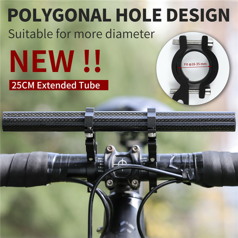 WEST BIKING Carbon Fiber Bicycle Handlebar Extension Bracket Bike Mount Holder