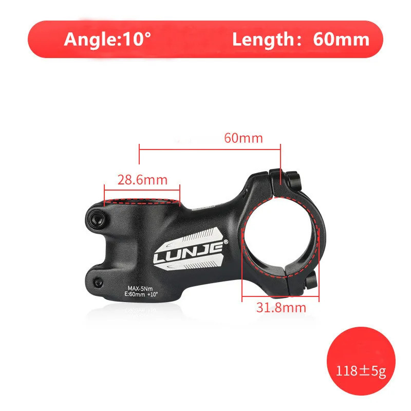 Ultralight Bike Stem 31.8mm MTB Road 10-35° Alloy Handlebar Stem 60-110mm
