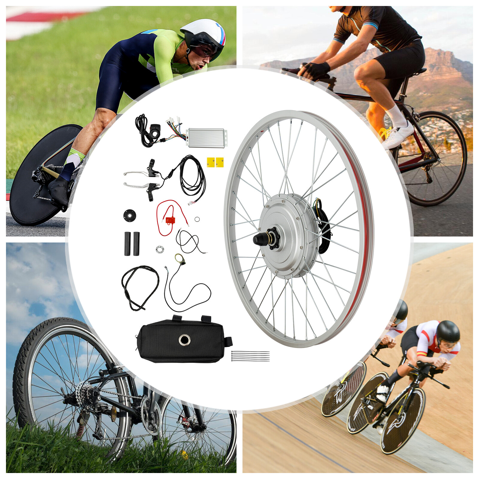 Electric Bike Hub Kit E-bicycle Front Wheel Brushless Motor Conversion Kit 36V