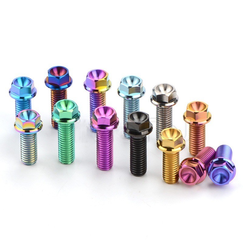 Titanium Bolt M8x15/20/25/30/35/40/45/50/55/60/65 Small Flange Hex Head Ti Screw
