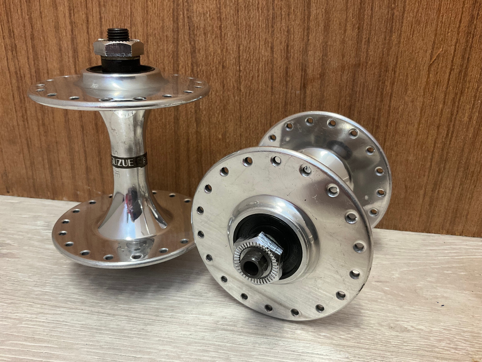 NOS Vintage Suzuki High Flange Front Hub 36 Hub Sealed Tech 7F Never Polished 1x