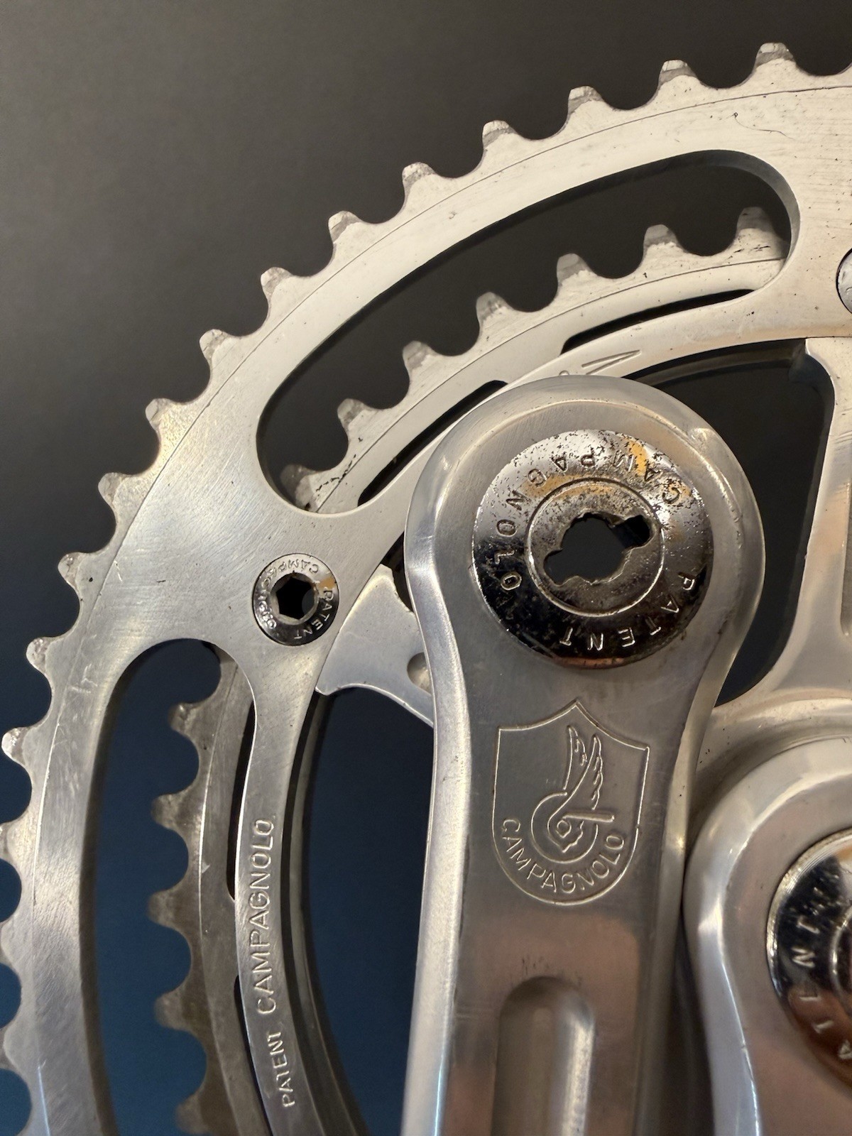 ~ Vintage Campagnolo Nuovo Record Strada Crankset 52/42T 170mm – No Date ~