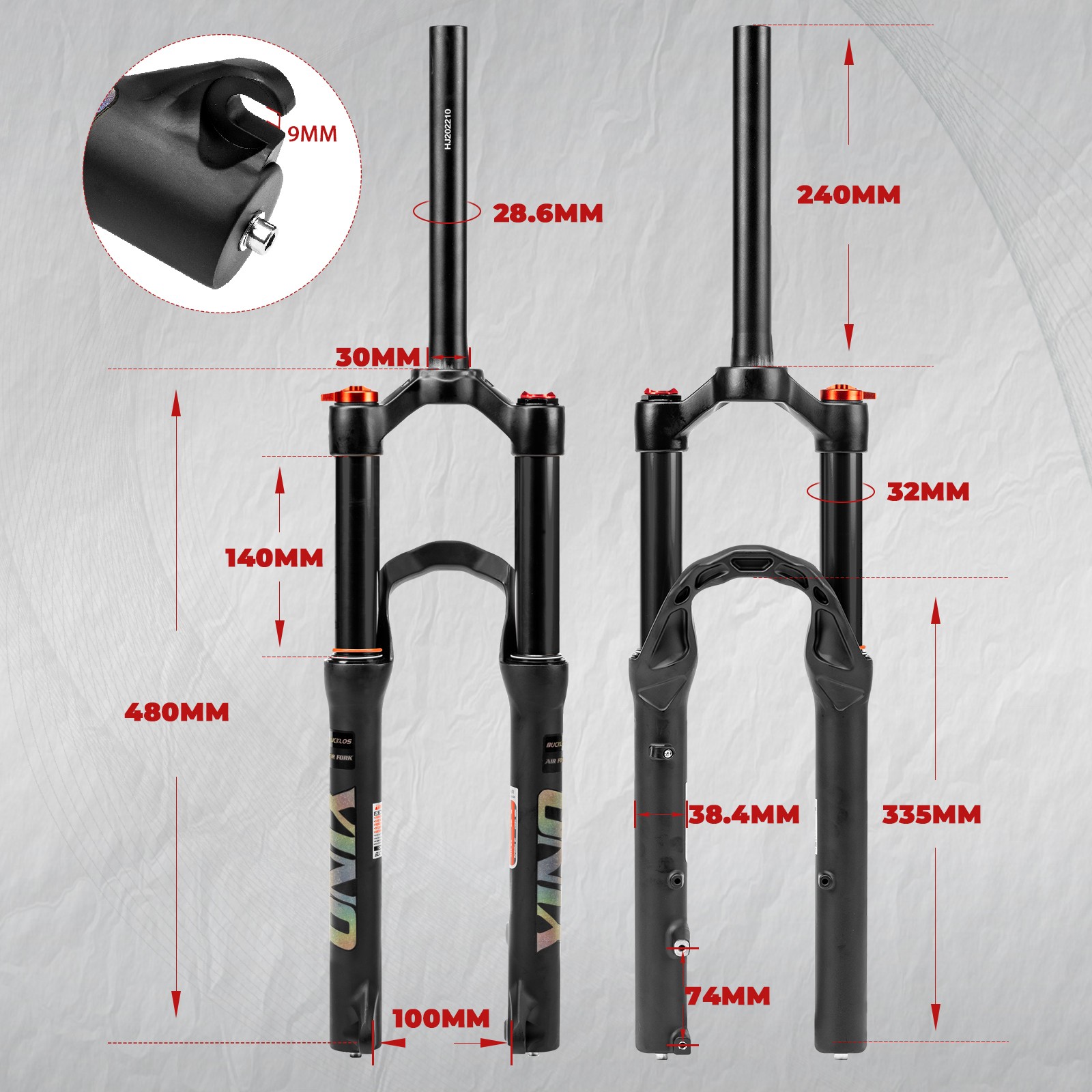 Kids MTB Forks 24″ XC Air Spring Suspension Bike Fork Disc Brake QR fit Suntour
