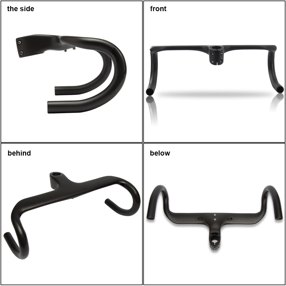 400/420/440mm Integrated Handlebar Stem Carbon Road Bicycle Drop Bar for Cycling