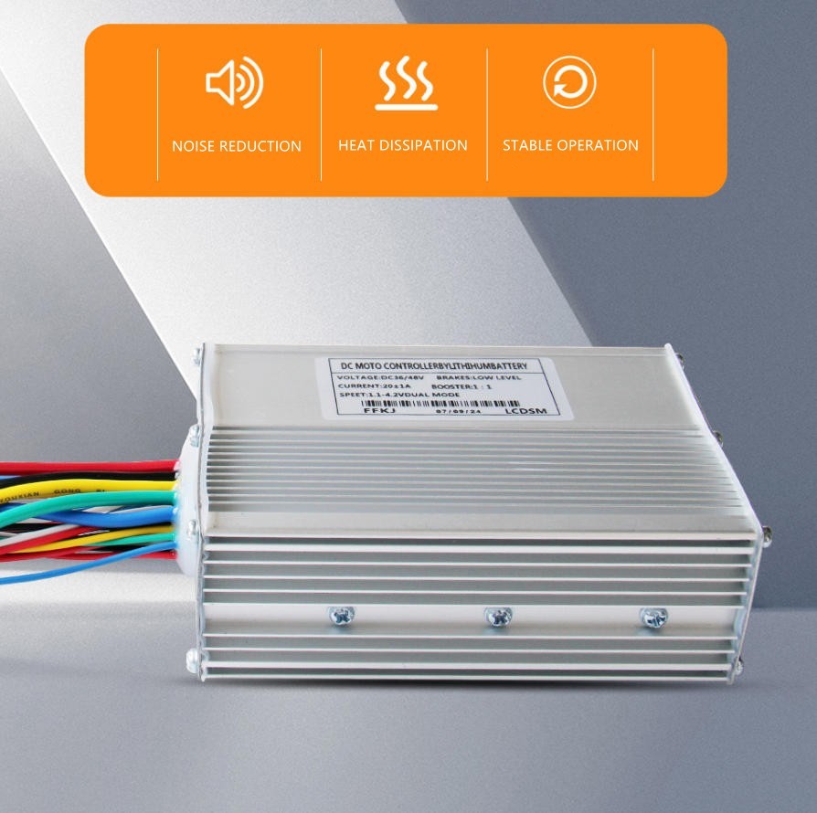 Three Mode 36V/48V 350W/500W 20A 9-Tube Sine-wave Controller E-Bike&E-Scooter