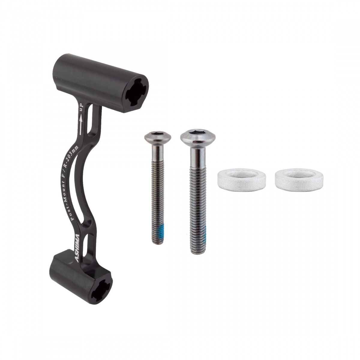 Origin8 TorqLite Post Mount Disc Adapter 160mm to 203mm FT/RR Post Mount Post