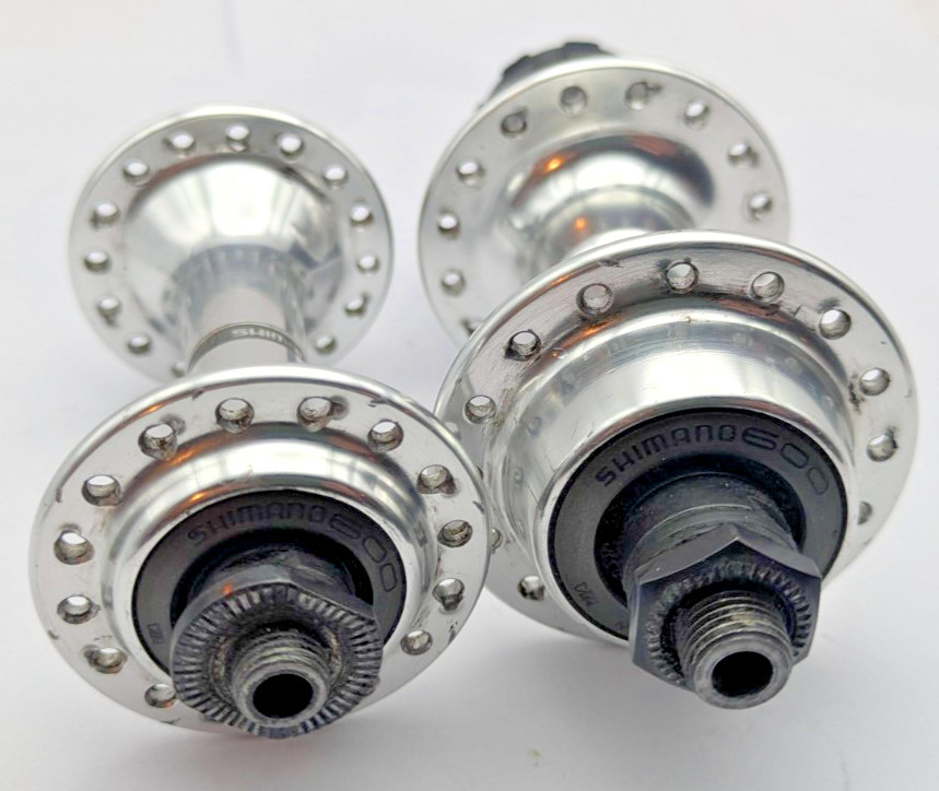 SHIMANO 600 TRI COLOR ULTEGRA FH-6402 HB-6400 HUBSET 32 hole 100/130mm HUBS PAIR