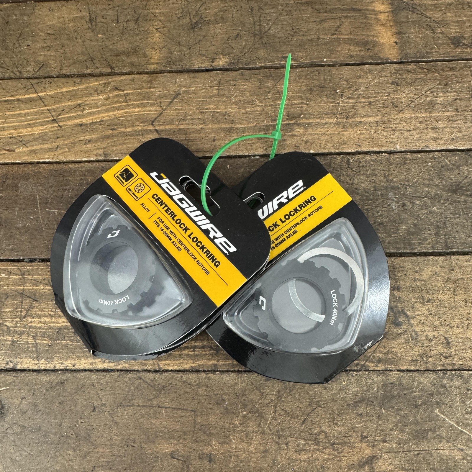 Jagwire Centerlock Lockring Pair 2 15-20mm Disc Brake Black New Open Card Bike