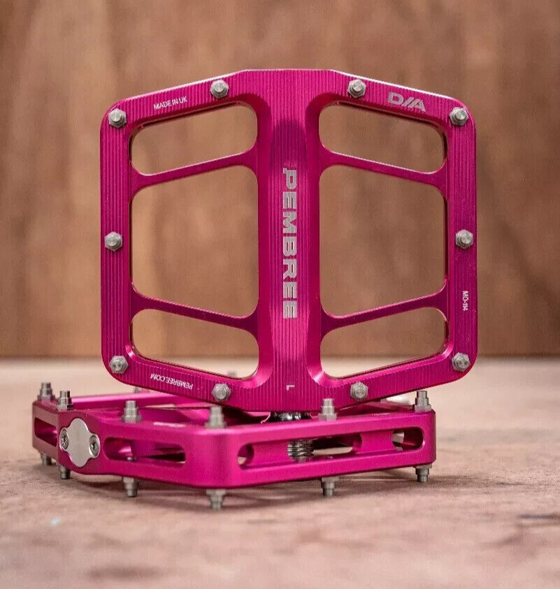 Pembree D2A MTB Flat Pedals Pink Made in UK