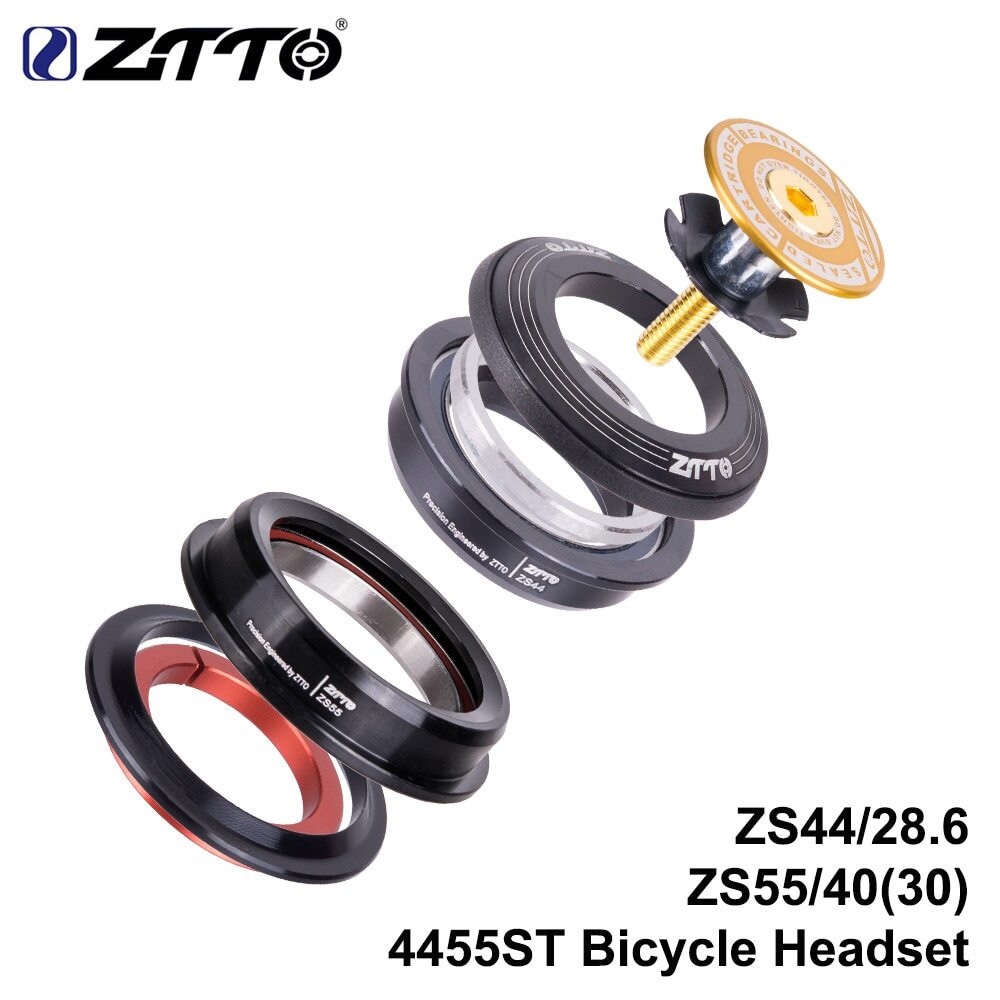 MTB Bicycle Headset ZS44 ZS55 Tapered Straight 28.6mm Fork Universal Bearing