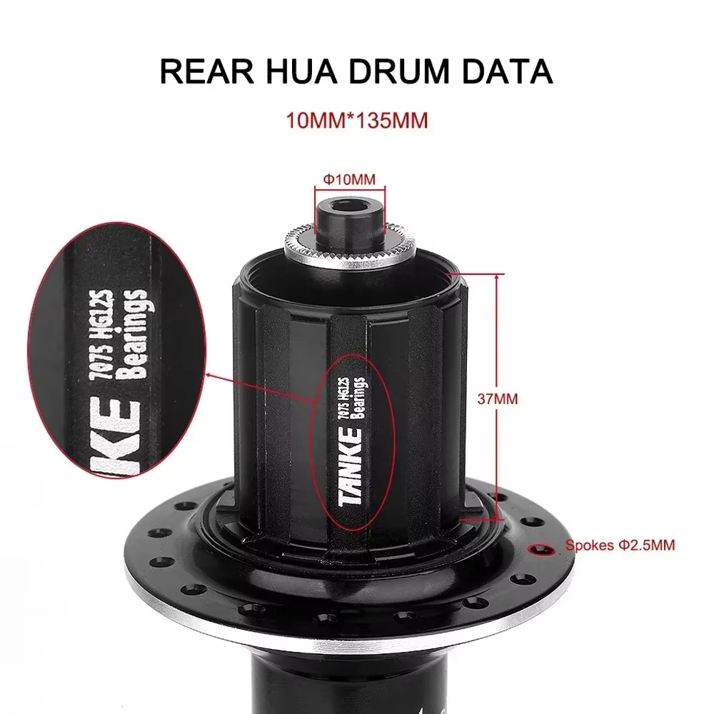 120 Click Hub Bearing MTB Hub Front Rear 32 36 Holes Disc Brake Bicycle Hubs 7 8