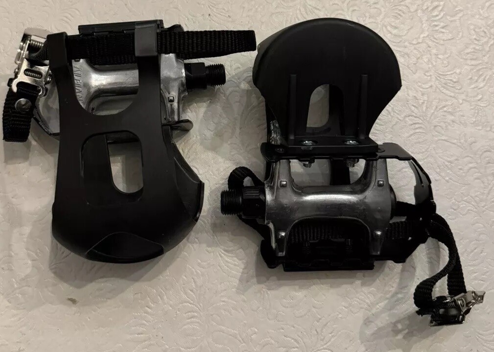 Mountain Bike Pedals Aluminum Alloy Toe Clips Cage Strap Universal Non Slip
