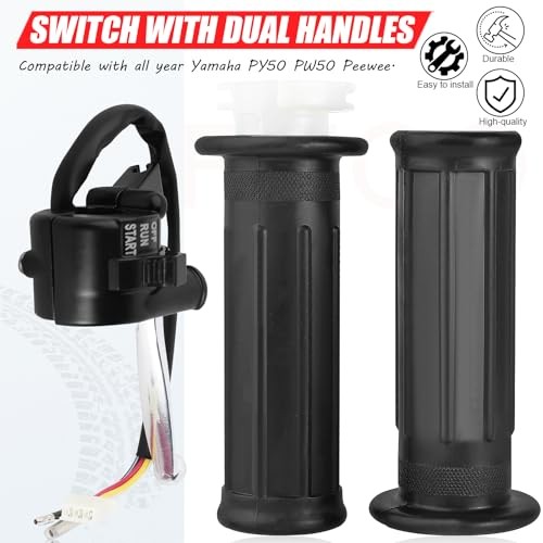 PW50 Throttle Housing Start Switch Handlebar Accelerator Twist Grip Set