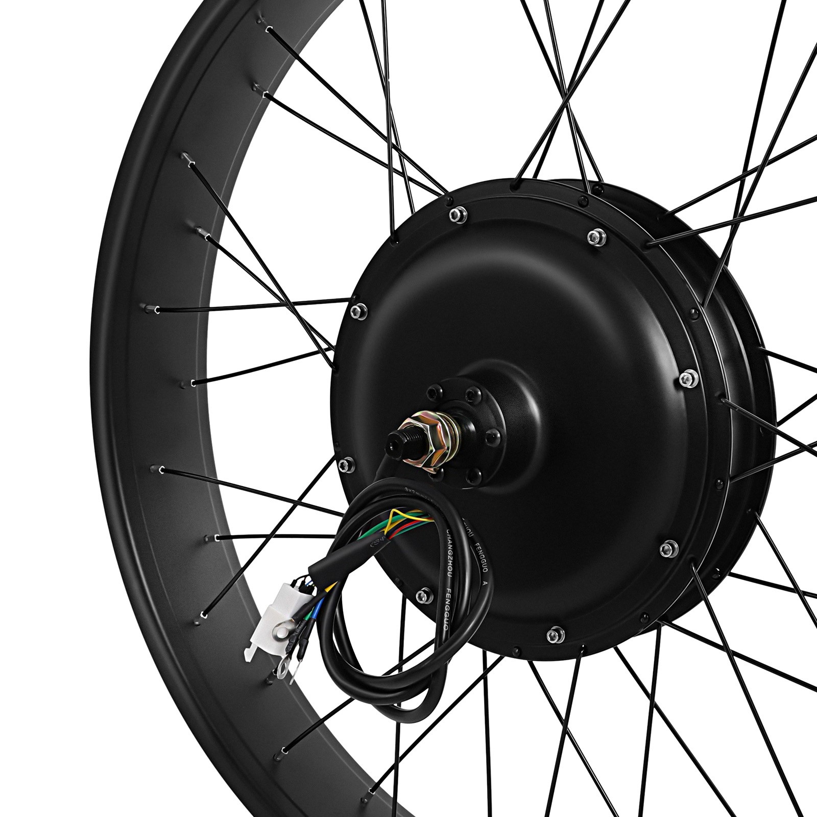 26″ 48V 1500W E-Bike Motor Rear Hub Wheel Fat Tire Electric Bike Conversion Kit