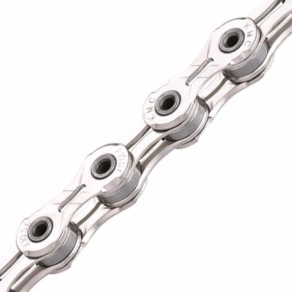 KMC X8-116L NP/BK 8 Speed Bicycle Chain – 1/2 x 11/128 inch, 116 Links