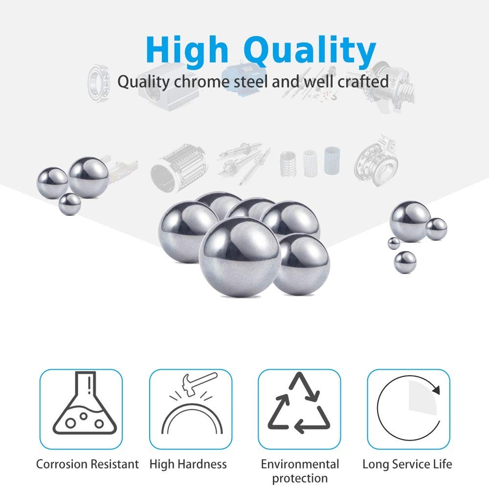 High Hardness 600-Piece Assorted Bearing Balls Set – Ideal for Crafts & Repairs