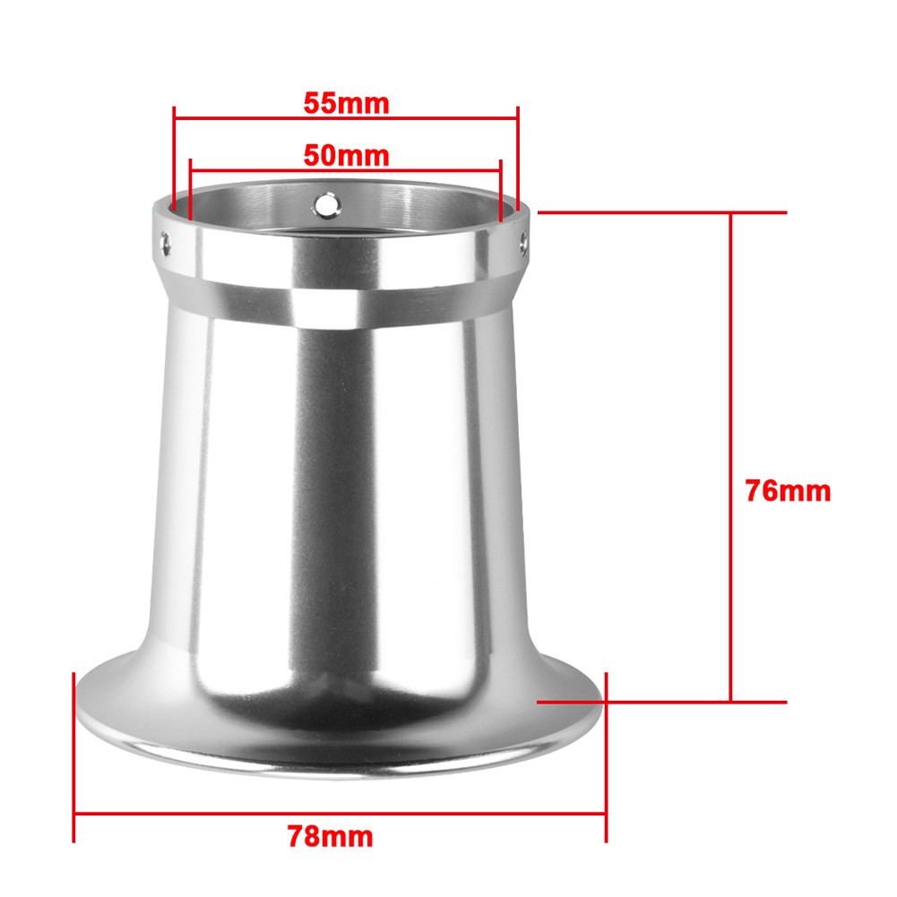 50mm Aluminum Alloy Velocity Stack for PWK 21/24/26/28/30mm Carb (Silver)