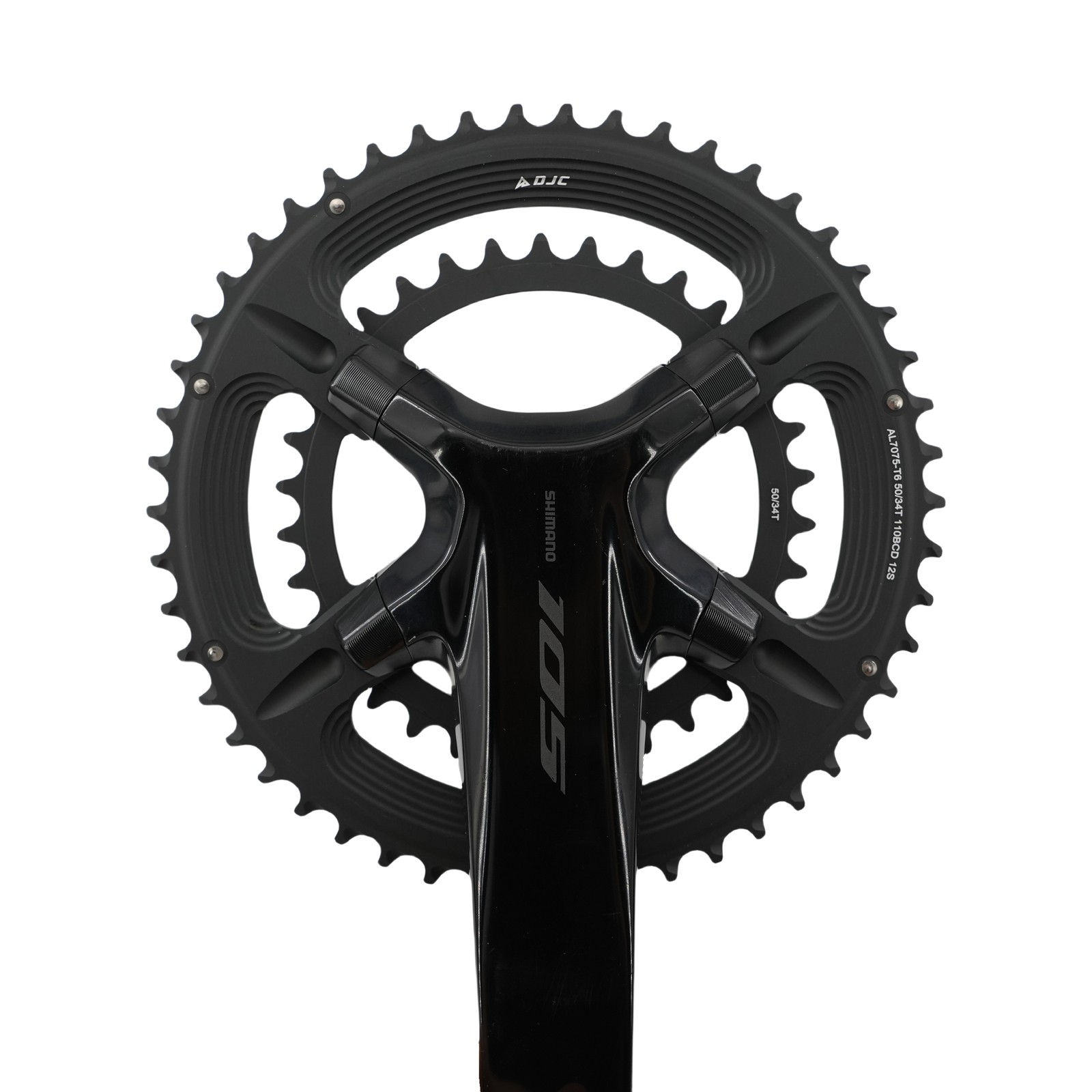 DJC Road Bike Chainring 110bcd 4 Bolts Mounting Oval Round 2x Double for Shimano