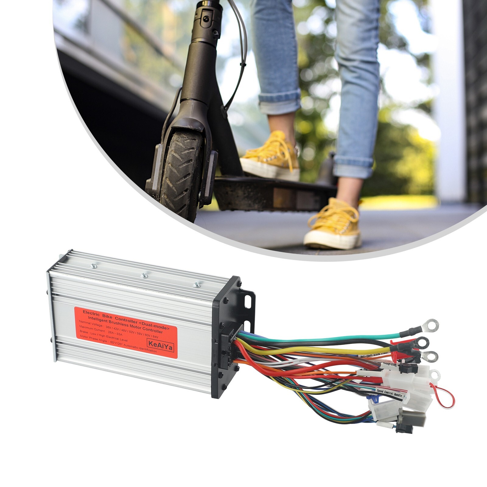 Electric Scooter Motor Controller 24V36V48V52V60V500W600/800W Dual Mode