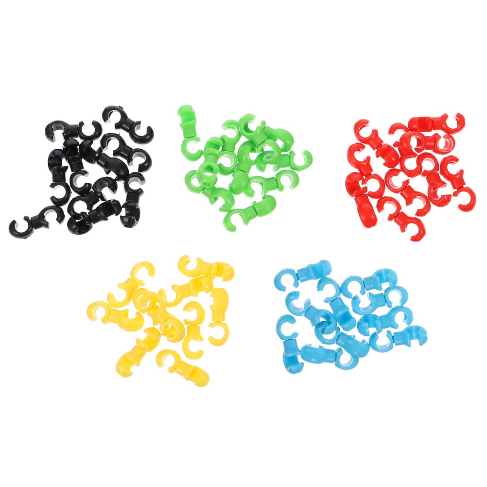 50pcs Wire Clamps Tubing Clips C Shaped Buckle Bike Line Buckle (Mixed Color)