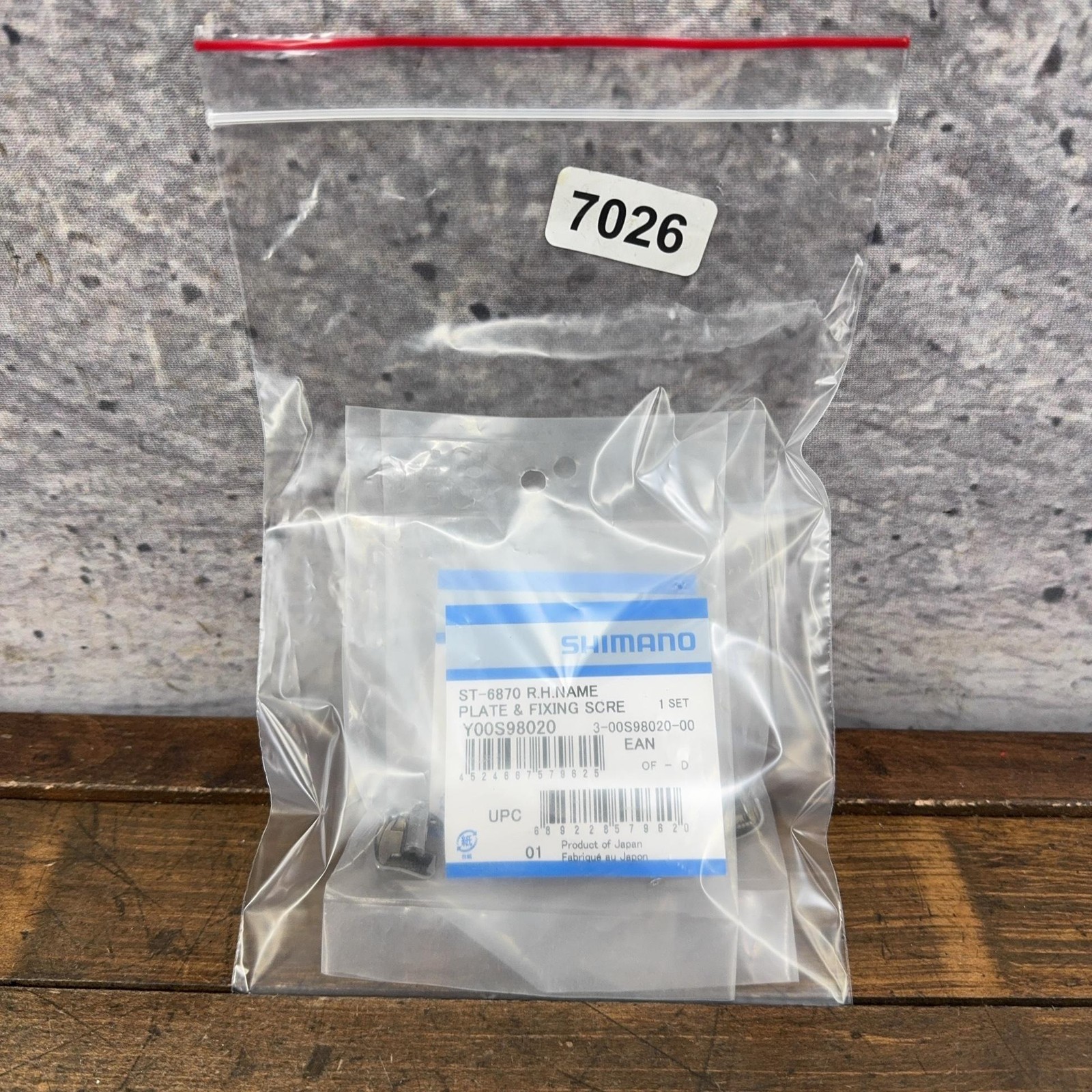 Shimano ST-6870 Shifter Name Plate Parts Y00S98020 25g Silver Road Bike