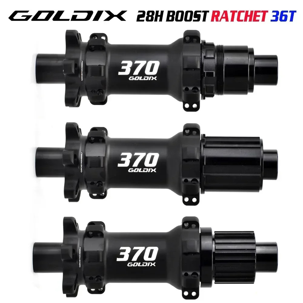 M370 6-Bolt Disc Brake 28 Hole Straight Pull Ratchet 36T BOOST Mountain Bike Hub