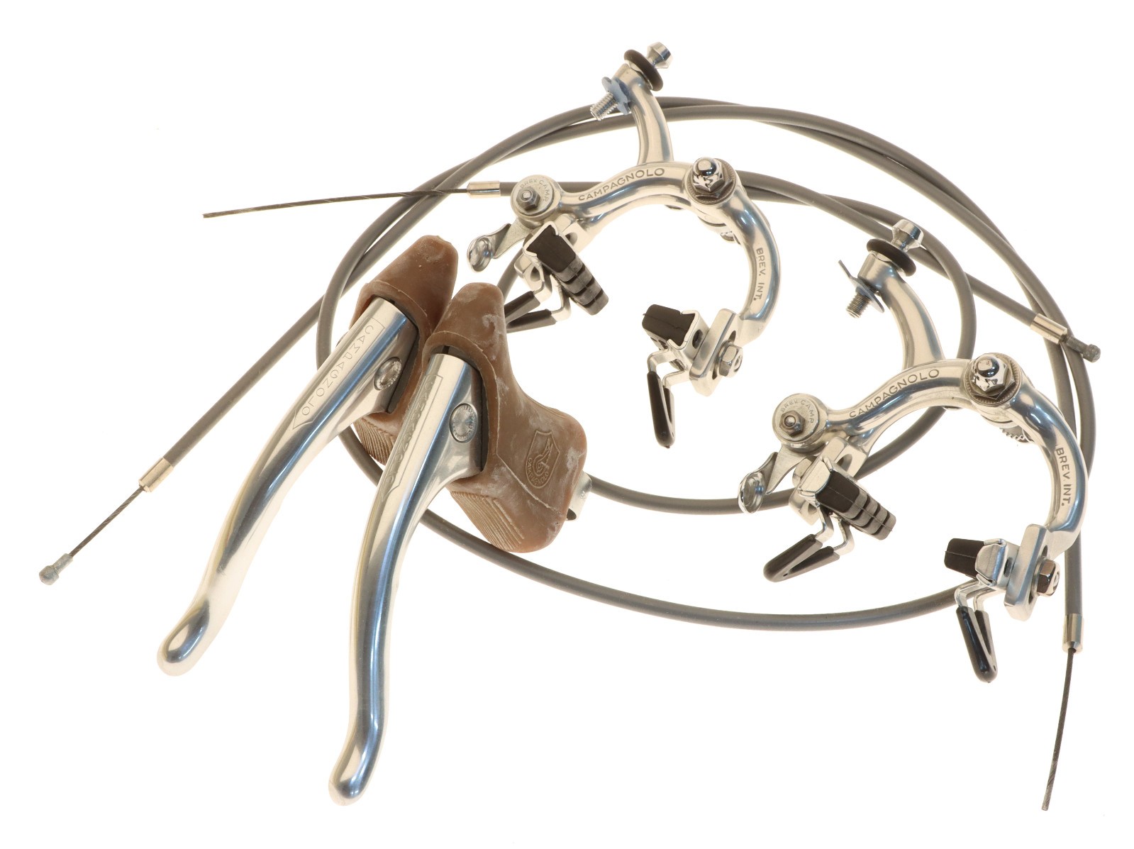 Campagnolo Nuovo Record 2040 Brake Set Kit Calipers Levers Cables Long Reach NOS