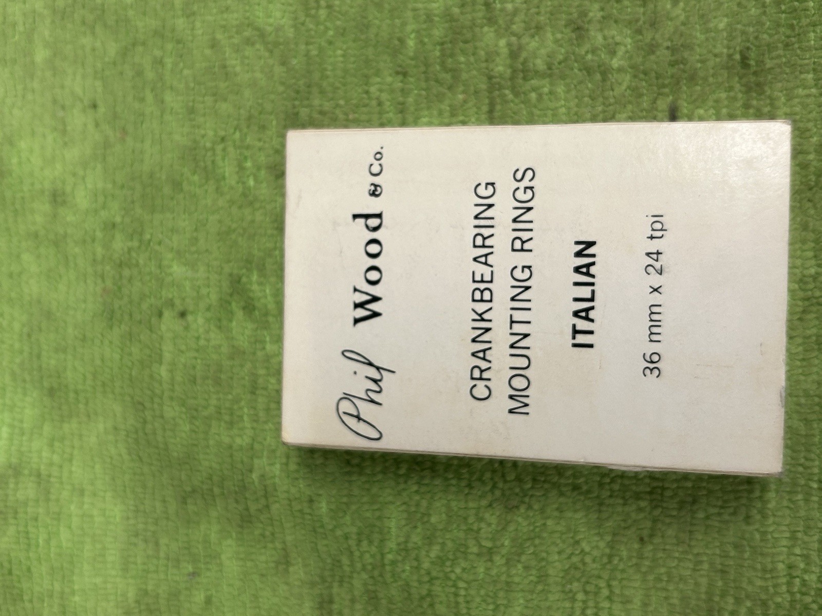 VINTAGE NOS PHIL WOOD CRANKBEARING BOTTOM BRACKET MOUNTING RINGS ITALIAN 36 X 24