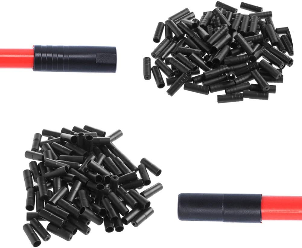 Saiper 200Pcs Bike Derailleur Shift and Brake Wire Cable Housing Ferrule End
