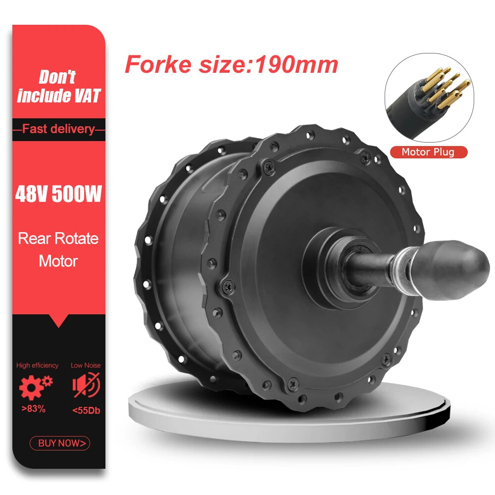 Fat Tire Snow E-bike 36V 48V 500W 20 24 26in Front Rear Brushless Gear Hub Motor