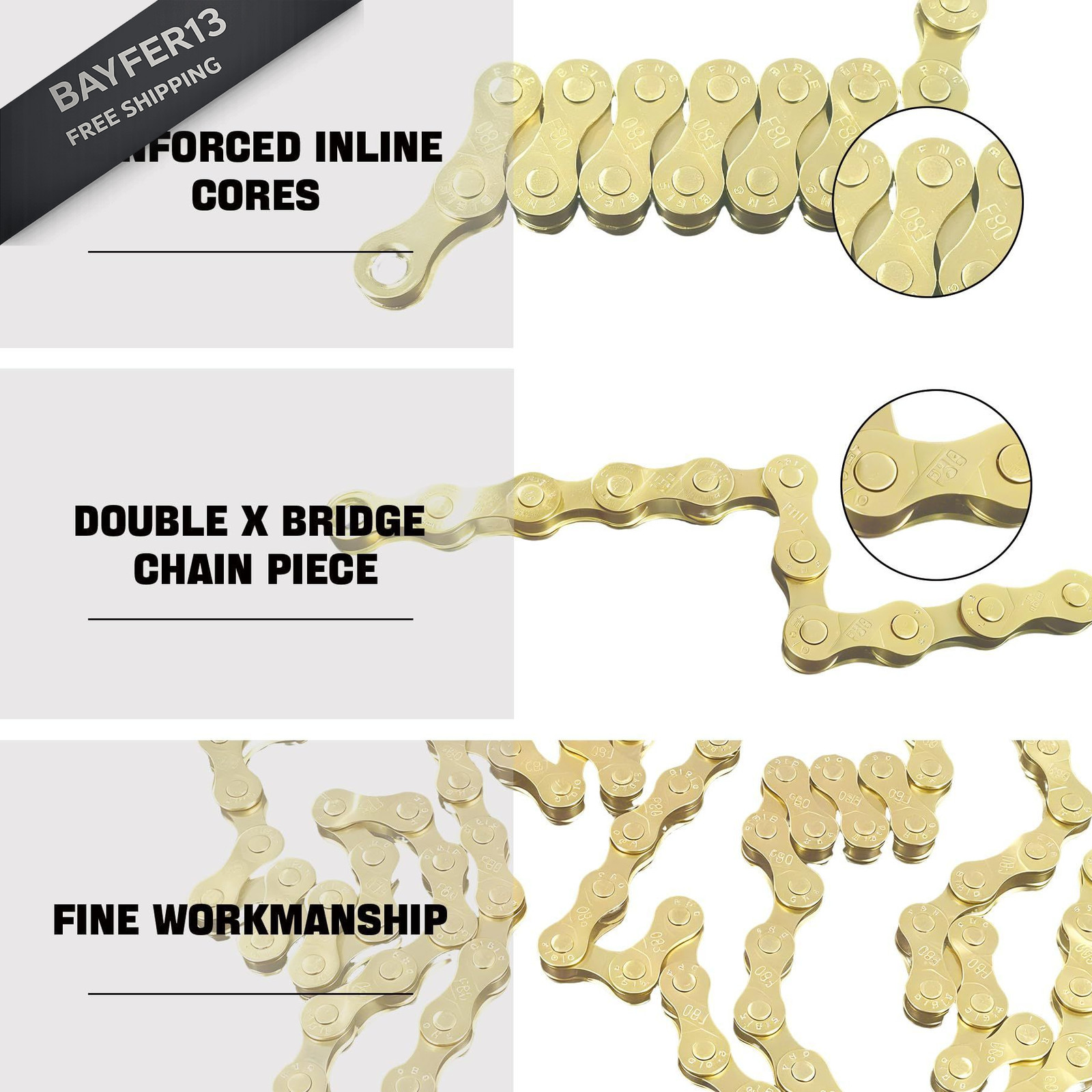 6/7/8/9/10/11/12 Speed Bike Chain – High-Strength, Durable & Smooth-Shifting…